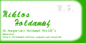 miklos holdampf business card